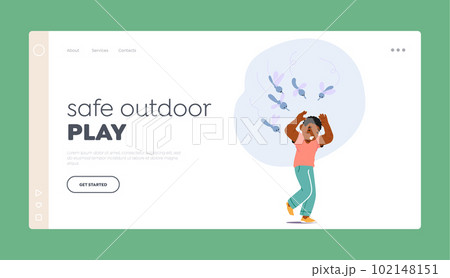 Safe Outdoor Play Landing Page Template. Red-faced, Teary-eyed Kid Frantically Flailing Arms And Legs Safe Outdoor Play Landing Page Template. Red-faced, Teary-eyed Kid Frantically Flailing Arms And Legs 102148151