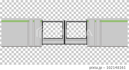 站台門形象插畫素材矢量 102148161