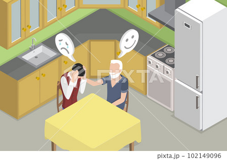 3D Isometric Flat Vector Conceptual Illustration of Parent Support 3D Isometric Flat Vector Conceptual Illustration of Parent Support 102149096