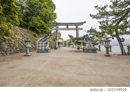 厳島神社 御笠浜の石鳥居 厳島神社 御笠浜の石鳥居 102149910