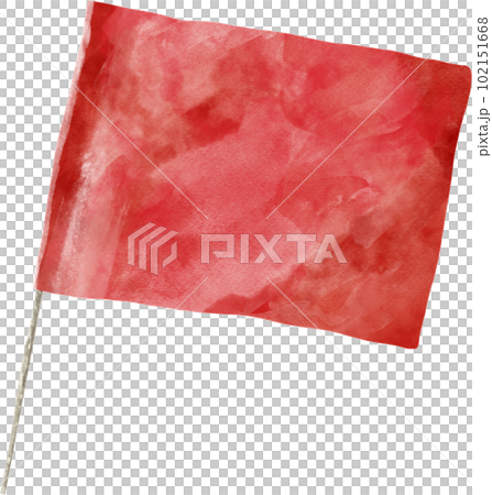 watercolor red flag watercolor red flag 102151668