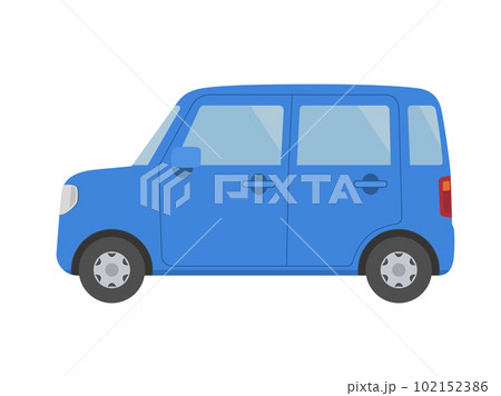 青い軽自動車のイラスト 102152386