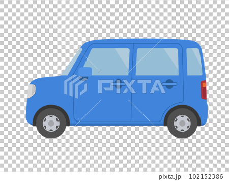 青い軽自動車のイラスト 102152386
