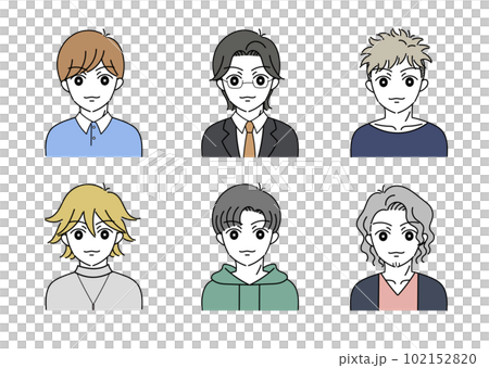 若い男性　イラスト　セット 102152820