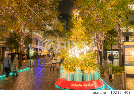 《東京都》丸の内・冬のイルミネーション《雨天》 《東京都》丸の内・冬のイルミネーション《雨天》 102154403
