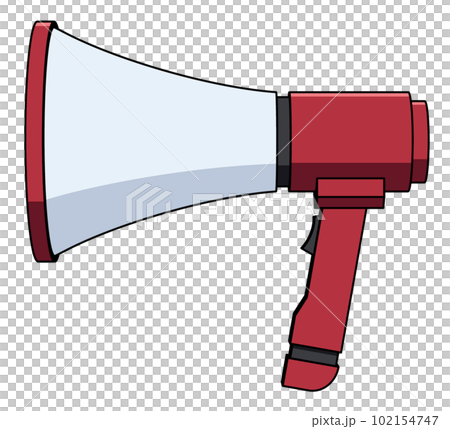 Illustration of a loudspeaker seen from the side 102154747