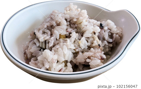 Steamed rice & bowl  isolated on transparent background 102156047