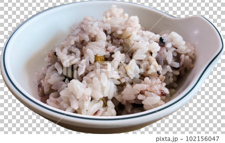 Steamed rice & bowl  isolated on transparent background 102156047
