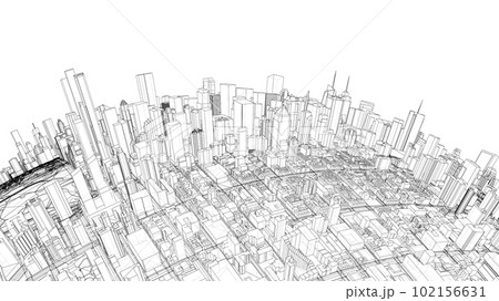 3d city sphere. Vector rendering of 3d 102156631