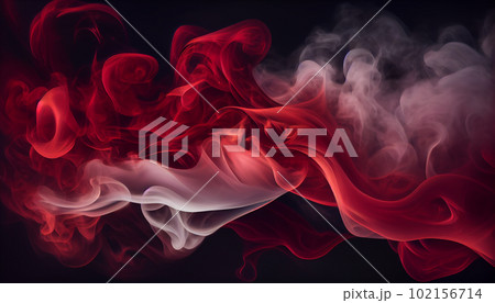 Generative AI, Red and White Moody Abstract Smoke Generative AI, Red and White Moody Abstract Smoke 102156714