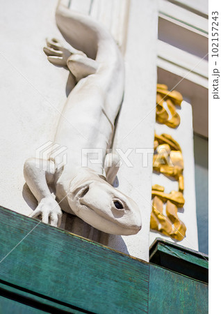 Secession building in Vienna, Austria, detail Secession building in Vienna, Austria, detail 102157243