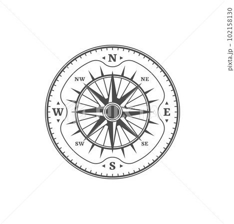 Sailor compass, nautical journey symbol....のイラスト素材 ...