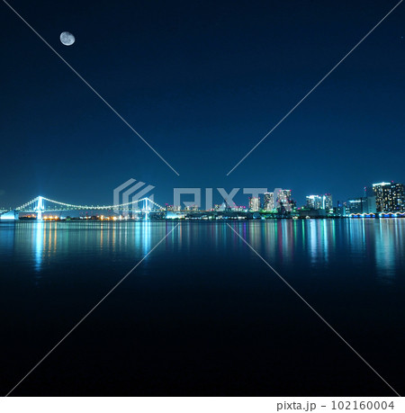 月光に輝くレインボーブリッジ 月光に輝くレインボーブリッジ 102160004