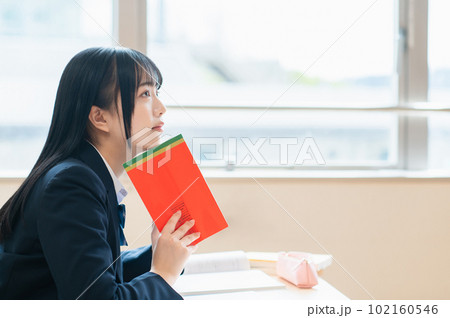 塾で勉強する女子高生 塾で勉強する女子高生 102160546