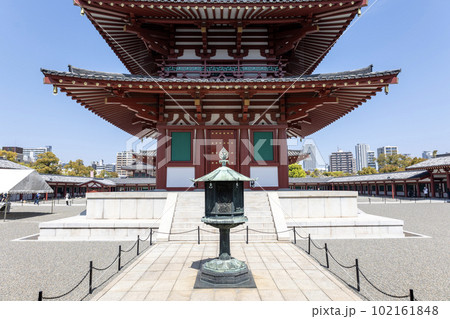 大阪・四天王寺「五重塔」(2023年4月1日撮影) 大阪・四天王寺「五重塔」(2023年4月1日撮影) 102161848