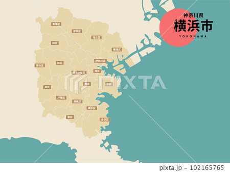 地図（地名付き）-神奈川県横浜市 102165765