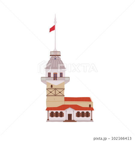 Maidens Tower as Traditional Istanbul Symbol Vector Illustration Maidens Tower as Traditional Istanbul Symbol Vector Illustration 102166413