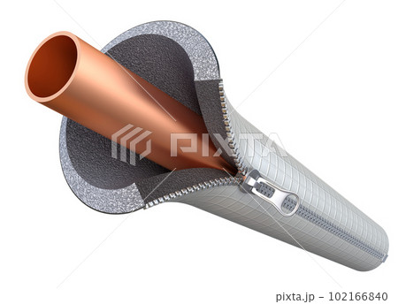 Copper pipe insulating concept Copper pipe insulating concept 102166840