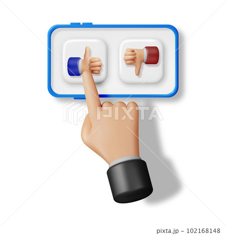 3D Thumbs Up and Thumbs Down Gestures in Phone 3D Thumbs Up and Thumbs Down Gestures in Phone 102168148