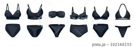 Female Bikini Realistic Set 102168155