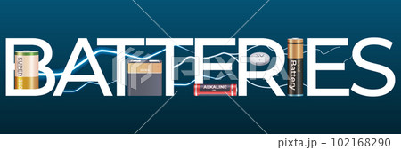 Batteries Power Text Composition Batteries Power Text Composition 102168290