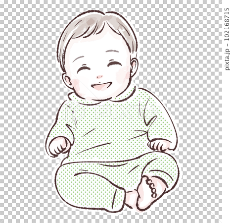 赤ちゃん, イラスト, 素材, ベビー, 可愛い, 育児, マタニティ, 出産, 子育て, ベビーカ 102168715