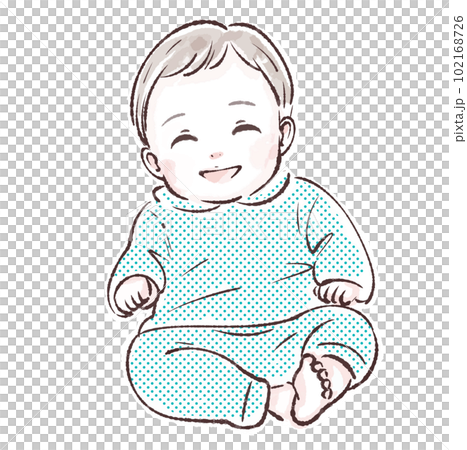 赤ちゃん, イラスト, 素材, ベビー, 可愛い, 育児, マタニティ, 出産, 子育て, ベビーカ 102168726