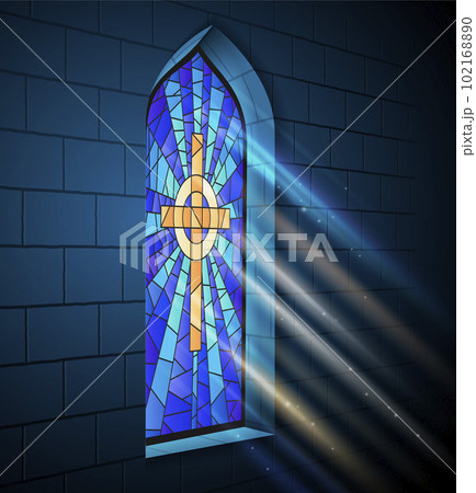 Church Mosaic Window Composition 102168890