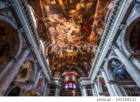 Frescoes in chiesa San Pantalon, Venice, italy 102169132