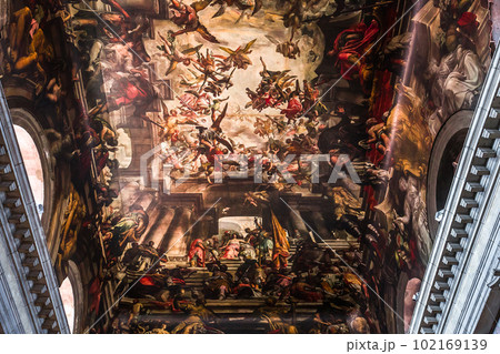 Frescoes in chiesa San Pantalon, Venice, italy 102169139