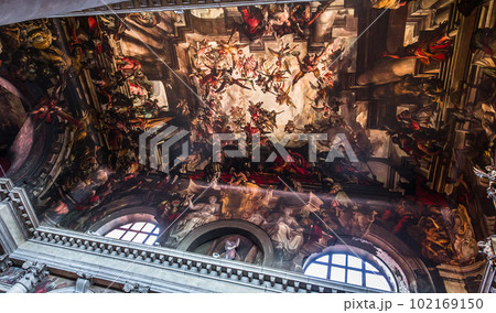 Frescoes in chiesa San Pantalon, Venice, italy 102169150