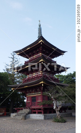 茨城県つくばみらい市板橋不動尊の三重塔 茨城県つくばみらい市板橋不動尊の三重塔 102169589