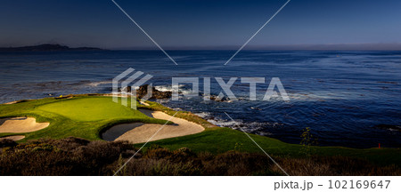 Pebble Beach golf course, Monterey, California,...の写真素材