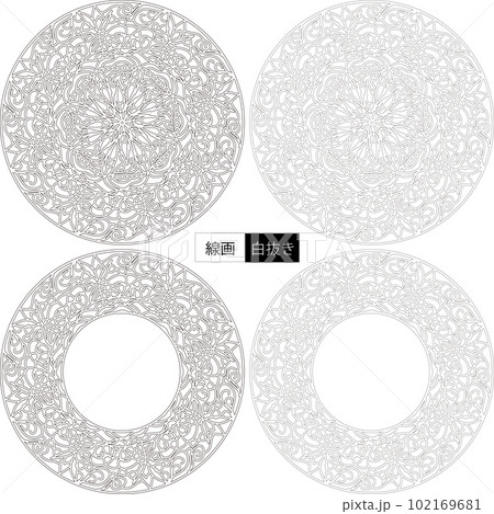 花の装飾文様 102169681