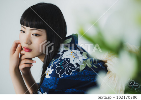 浴衣 ロングヘア 浴衣 ロングヘア 102170380