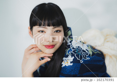 浴衣　ロングヘア 102170391