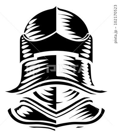 Knight Helmet Armor Helm Medieval Vintage Woodcut 102170523