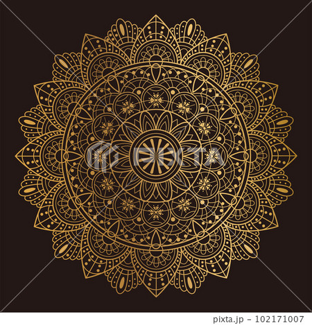 金色のマンダラのイラスト 金色のマンダラのイラスト 102171007