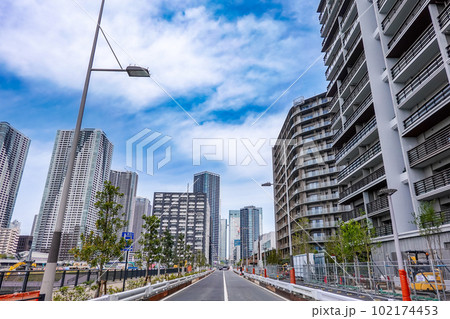 晴海五丁目で再開発が進む選手村跡地の整備(東京都中央区) 晴海五丁目で再開発が進む選手村跡地の整備(東京都中央区) 102174453