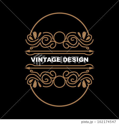Retro Vintage Design, Luxurious Minimalist Vector Ornament Logo, With Mandala And Batik Style, Product Brand Illustration, Invitation, Banner, Fashion 102174547
