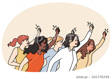 Women activist on protest for equal rights Women activist on protest for equal rights 102176289