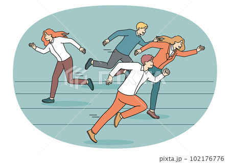 Weak woman quit race refuse compete with others 102176776