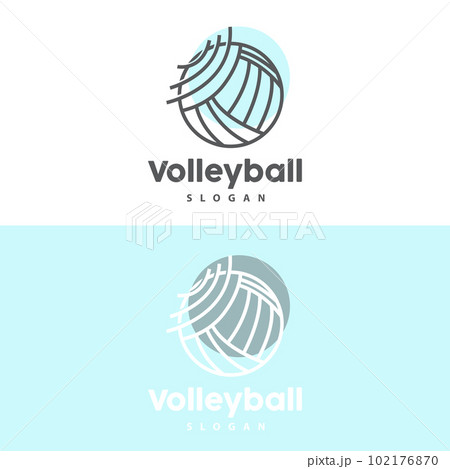 Volleyball Logo, Sport Simple Design, World Sports Tournament Vector, Illustration Symbol Icon 102176870
