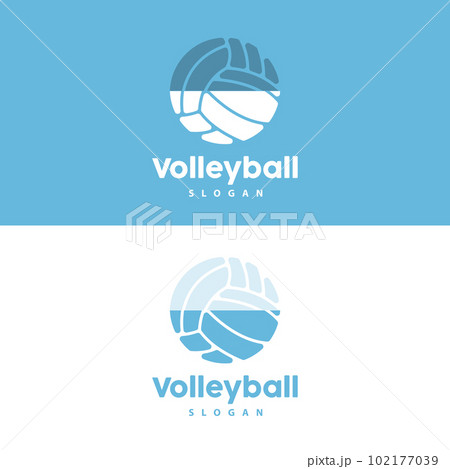 Volleyball Logo, Sport Simple Design, World Sports Tournament Vector, Illustration Symbol Icon 102177039