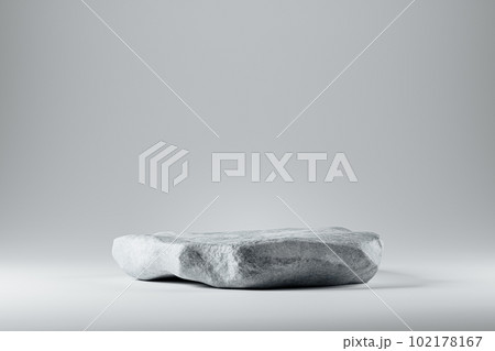 3d presentation pedestal made of natural rock 102178167