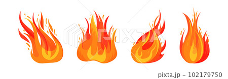 Tongue of Burning Fire and Flame Vector Set Tongue of Burning Fire and Flame Vector Set 102179750