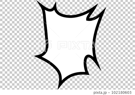 Manga speech bubble sharp curve vector Manga speech bubble sharp curve vector 102180603