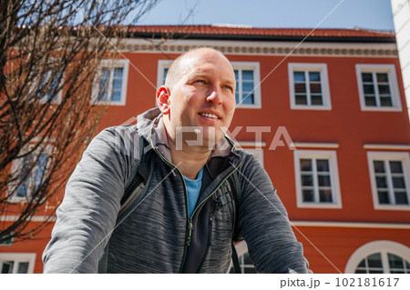 Portrait of a handsome hipster man. A man in a big city, a life style concept Portrait of a handsome hipster man. A man in a big city, a life style concept 102181617