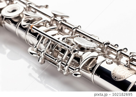 Generative ai illustration of a classical flute in close-up 102182695