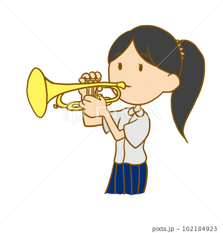 トランペットを吹く女の子 トランペットを吹く女の子 102184923